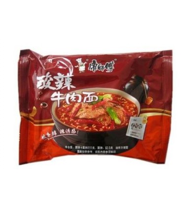 康师傅经典袋装酸辣牛肉面120g