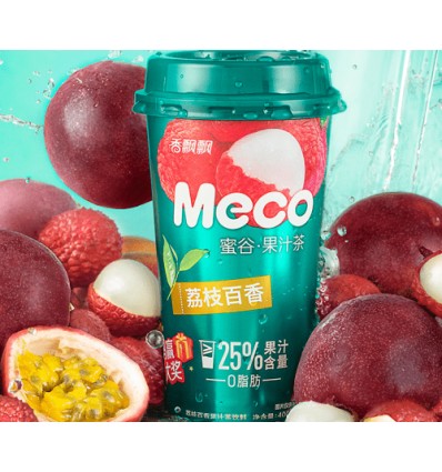 香飘飘Meco蜜谷果汁茶荔枝百香味400ml