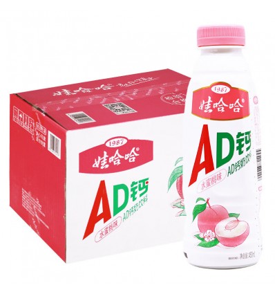 娃哈哈AD钙奶饮料(水蜜桃味)450m/瓶