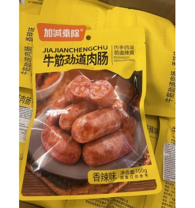 加减乘除牛筋劲道肉肠香辣100g